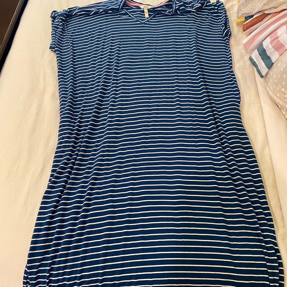 Matilda Jane navy & white striped maxi dress